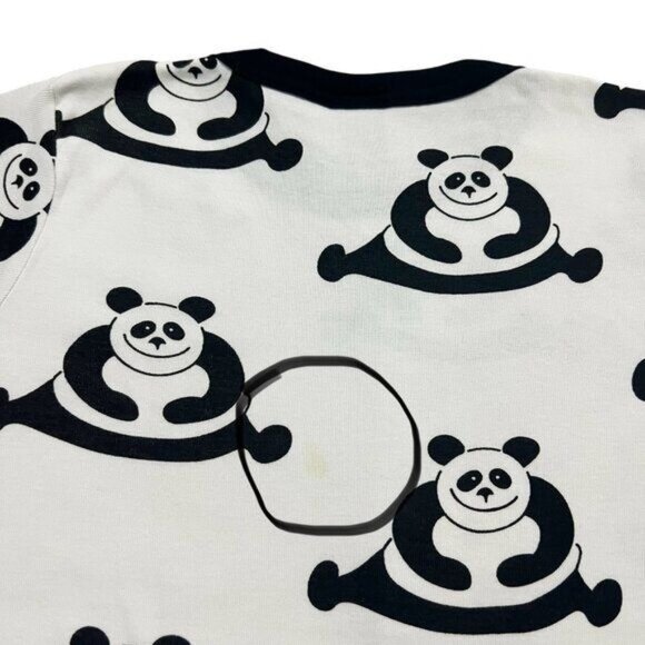 idaT Denmark Sz 122 (7Y) Black & White Panda Shirt - Picture 5 of 7